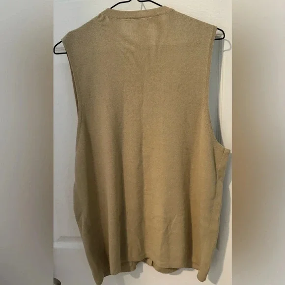 NWT Vintage FRANCO VALERI Embellished beaded cotton knit long vest streetwear L - Picture 5 of 5